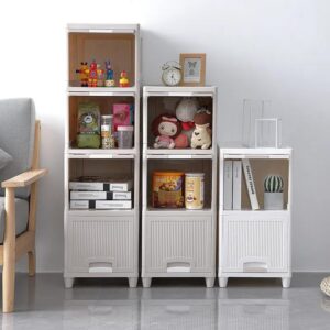plastic storage cabinet cupboard / foldable storage wardrobe / free standing storage rack / multipurpose storage cupboard for home, office, kitchen, bathroom